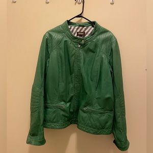 Danier green leather jacket